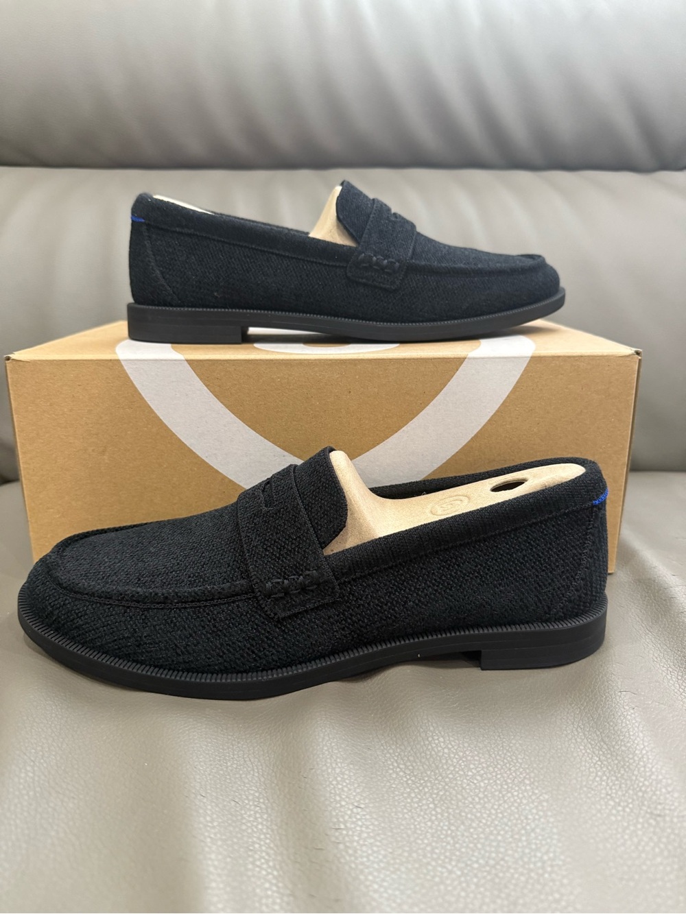 Rothy’s The REVELVET Penny Loafer Slip On ReVelvet Black Woman Size 8